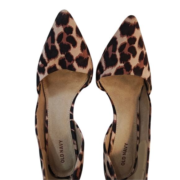 Leopard Point Toe 4in Heels Cutout Sides Womens 9 MobWife Office Siren Boss Babe - Picture 1 of 7